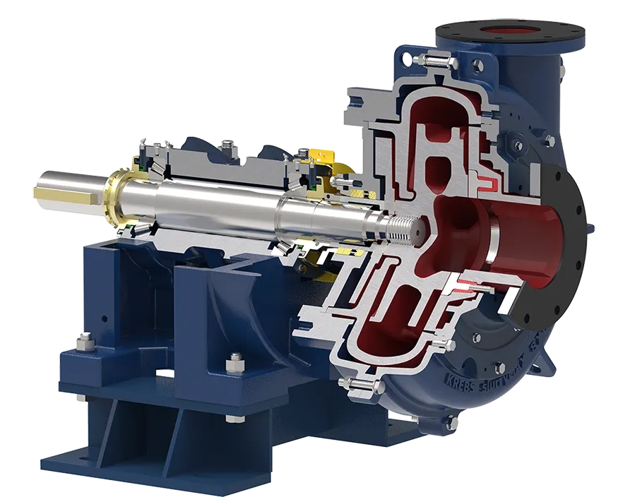 A close up of the side view of a pump.