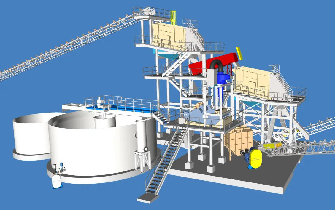 Image20250424124045 A 3 d image of an industrial plant with a worker.